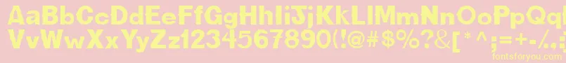 Cactusssk Font – Yellow Fonts on Pink Background