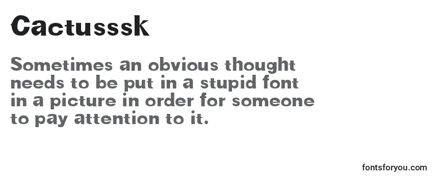 Review of the Cactusssk Font