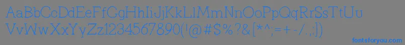 PrimitivaLight Font – Blue Fonts on Gray Background
