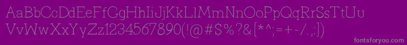 PrimitivaLight Font – Gray Fonts on Purple Background