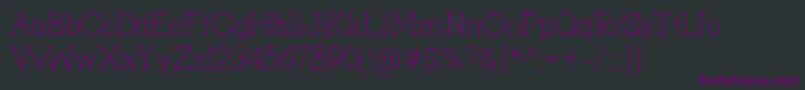 PrimitivaLight Font – Purple Fonts on Black Background