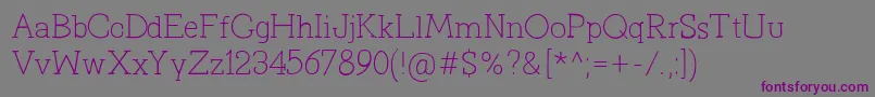 PrimitivaLight-Schriftart – Violette Schriften auf grauem Hintergrund