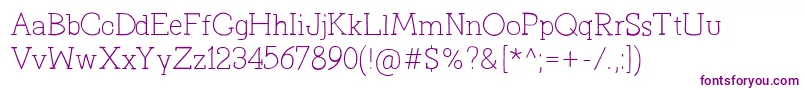 Шрифт PrimitivaLight – фиолетовые шрифты на белом фоне