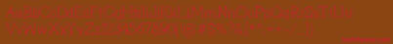 PrimitivaLight Font – Red Fonts on Brown Background