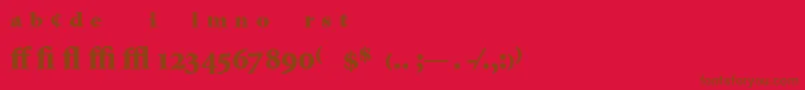 MinionExpertBlack Font – Brown Fonts on Red Background