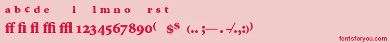 MinionExpertBlack-Schriftart – Rote Schriften auf rosa Hintergrund