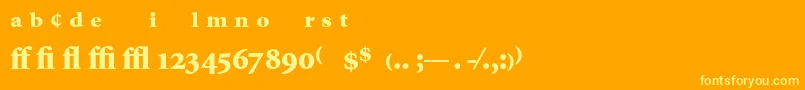 MinionExpertBlack Font – Yellow Fonts on Orange Background