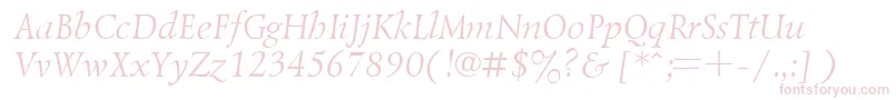 UkrainiangoudyoldItalic Font – Pink Fonts on White Background