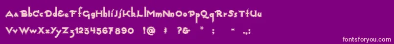 Captains Font – Pink Fonts on Purple Background