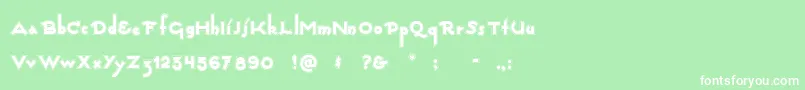 Captains Font – White Fonts on Green Background