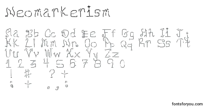 Neomarkerism-fontti – aakkoset, numerot, erikoismerkit