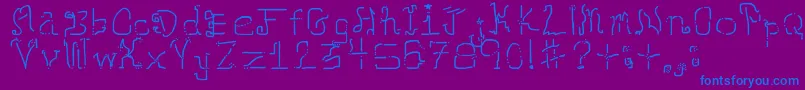 Neomarkerism Font – Blue Fonts on Purple Background