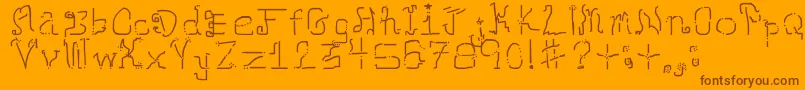 Neomarkerism Font – Brown Fonts on Orange Background