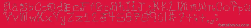 Neomarkerism Font – Gray Fonts on Red Background