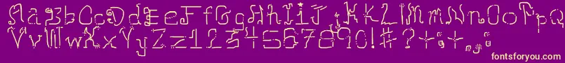 Neomarkerism Font – Yellow Fonts on Purple Background