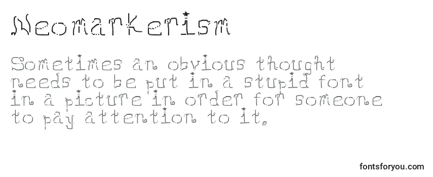 Review of the Neomarkerism Font