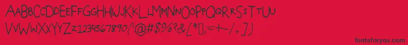 Blockitout Font – Black Fonts on Red Background