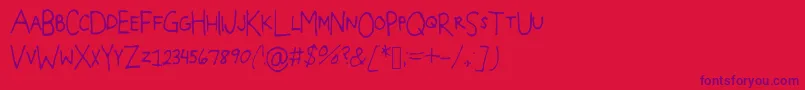 Blockitout Font – Purple Fonts on Red Background