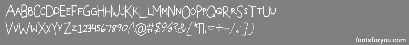 フォントBlockitout – 灰色の背景に白い文字