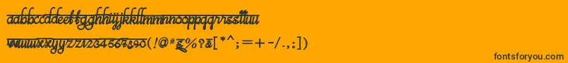 BitsindiancalligraBold Font – Black Fonts on Orange Background