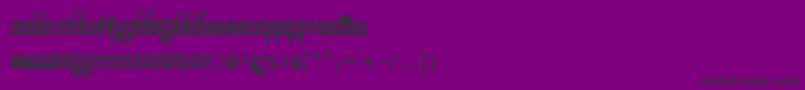 BitsindiancalligraBold Font – Black Fonts on Purple Background