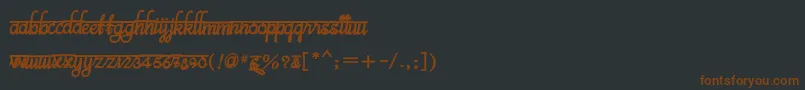 Шрифт BitsindiancalligraBold – коричневые шрифты на чёрном фоне
