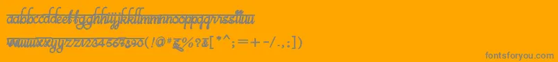 fuente BitsindiancalligraBold – Fuentes Grises Sobre Fondo Naranja