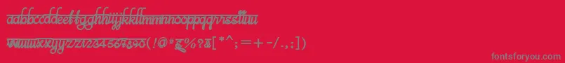 BitsindiancalligraBold Font – Gray Fonts on Red Background
