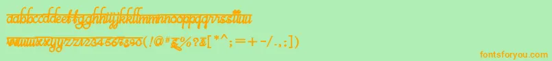 More about BitsindiancalligraBold Font BitsindiancalligraBold Font – Orange Fonts on Green Background