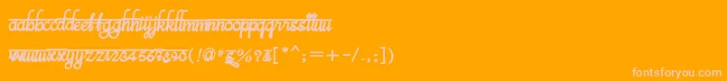 More about BitsindiancalligraBold Font BitsindiancalligraBold Font – Pink Fonts on Orange Background