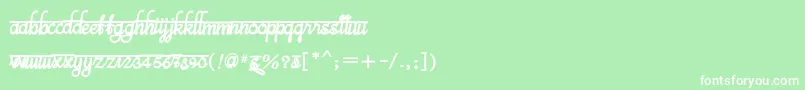 BitsindiancalligraBold Font – White Fonts on Green Background