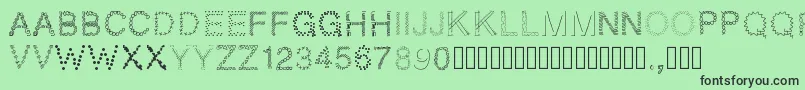 Pwpatchwork Font – Black Fonts on Green Background