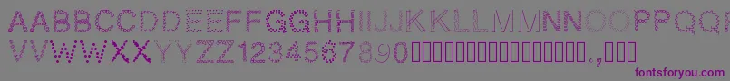 Pwpatchwork Font – Purple Fonts on Gray Background