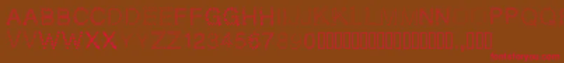 Pwpatchwork Font – Red Fonts on Brown Background
