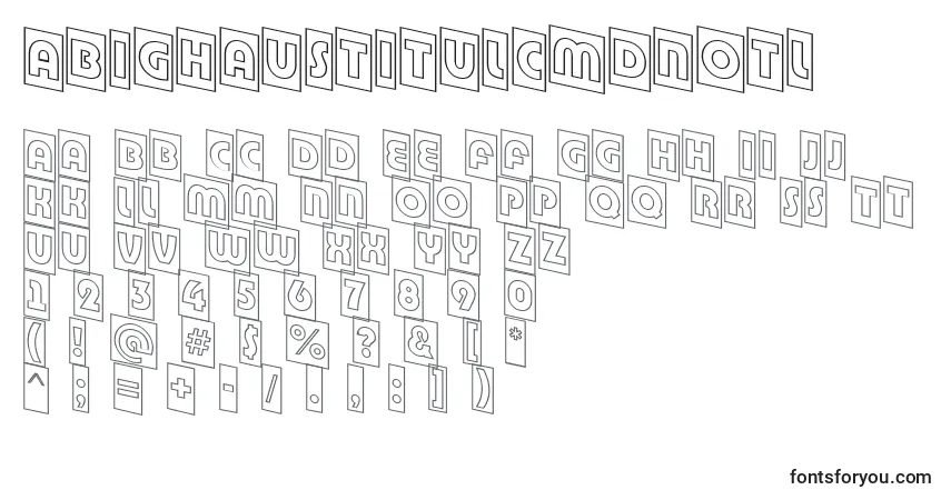 Czcionka ABighaustitulcmdnotl – alfabet, cyfry, specjalne znaki