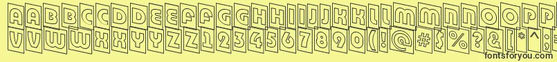 ABighaustitulcmdnotl Font – Black Fonts on Yellow Background
