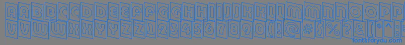 ABighaustitulcmdnotl Font – Blue Fonts on Gray Background