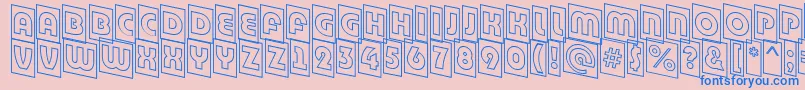 ABighaustitulcmdnotl Font – Blue Fonts on Pink Background