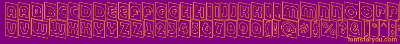 Police ABighaustitulcmdnotl – polices orange sur fond violet