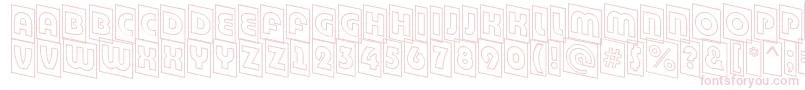 Fonte ABighaustitulcmdnotl – fontes rosa em um fundo branco