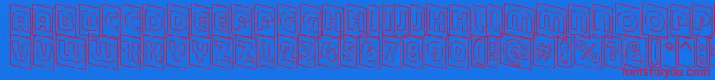 ABighaustitulcmdnotl Font – Red Fonts on Blue Background