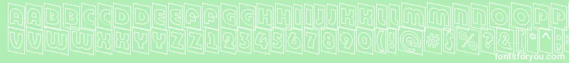 フォントABighaustitulcmdnotl – 緑の背景に白い文字