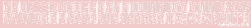 Шрифт ABighaustitulcmdnotl – белые шрифты на розовом фоне