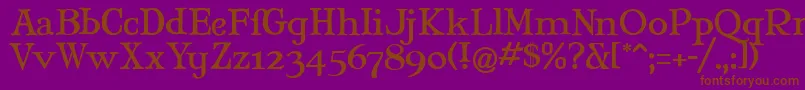 MaryJaneAntique Font – Brown Fonts on Purple Background