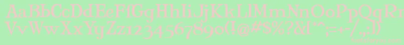 MaryJaneAntique Font – Pink Fonts on Green Background