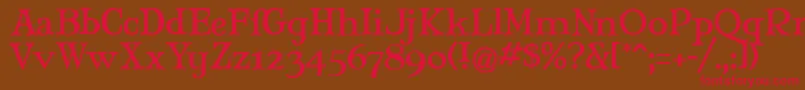 MaryJaneAntique Font – Red Fonts on Brown Background