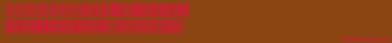 フォントCode ffy – 赤い文字が茶色の背景にあります。