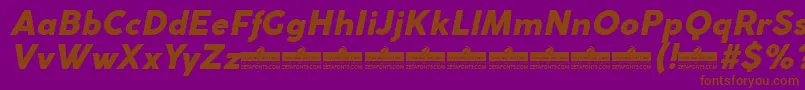 CocogothicHeavyitalicTrial Font – Brown Fonts on Purple Background