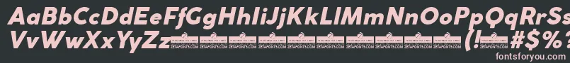 CocogothicHeavyitalicTrial Font – Pink Fonts on Black Background