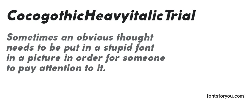 CocogothicHeavyitalicTrial Font